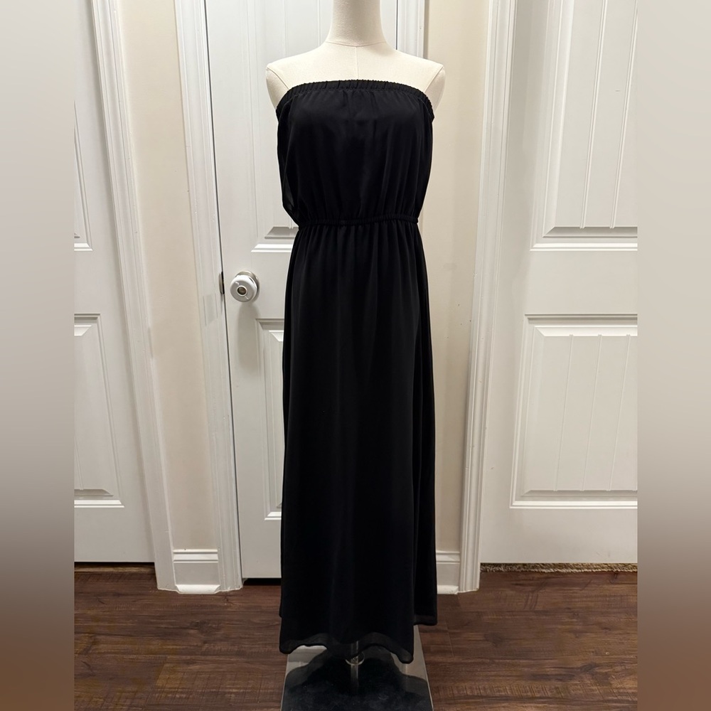 Forever 21 Black Strapless Maxi Dress